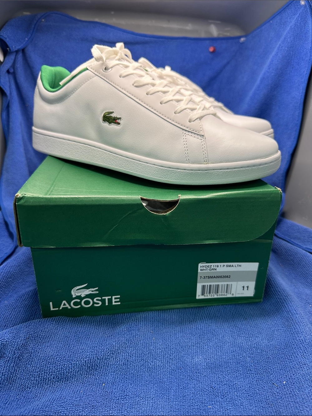 Lacoste Hydez 119 -white leather with green accents